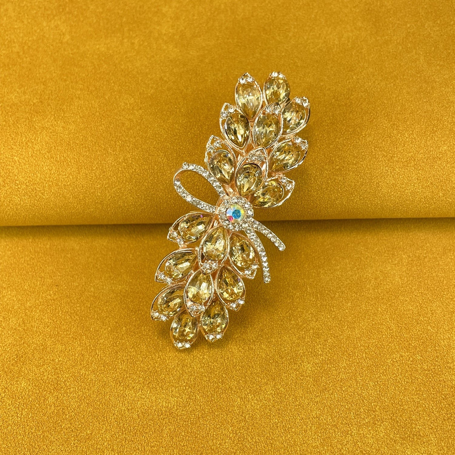 Flower Hair Clip Rhinestone Bridal Hair Accessory
