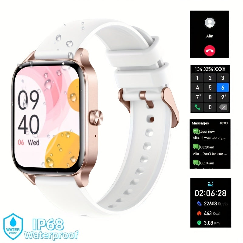 1.85 Sports Fitness Smartwatch Wireless Calling Message Music Control