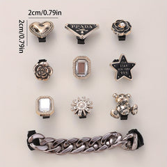 Unisex Shoe Buckle OL Shoelace Decoration DIY Matching 10pcs