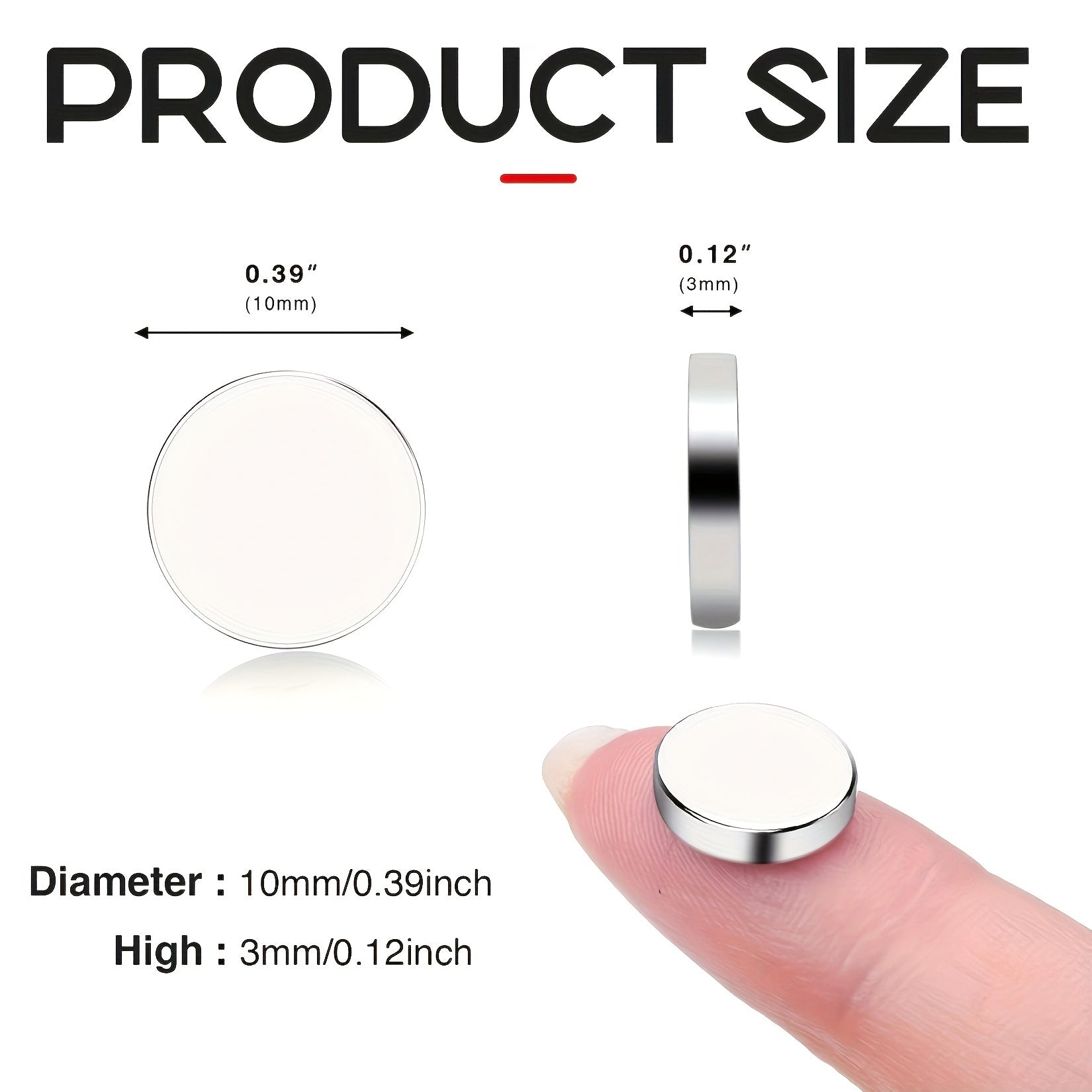 10x3mm Round Neodymium Magnets for Crafts - Pack of 10