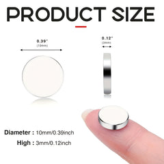 10x3mm Round Neodymium Magnets for Crafts - Pack of 10