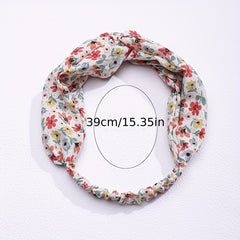 Flower Pattern Wide Brimmed Headband for Women