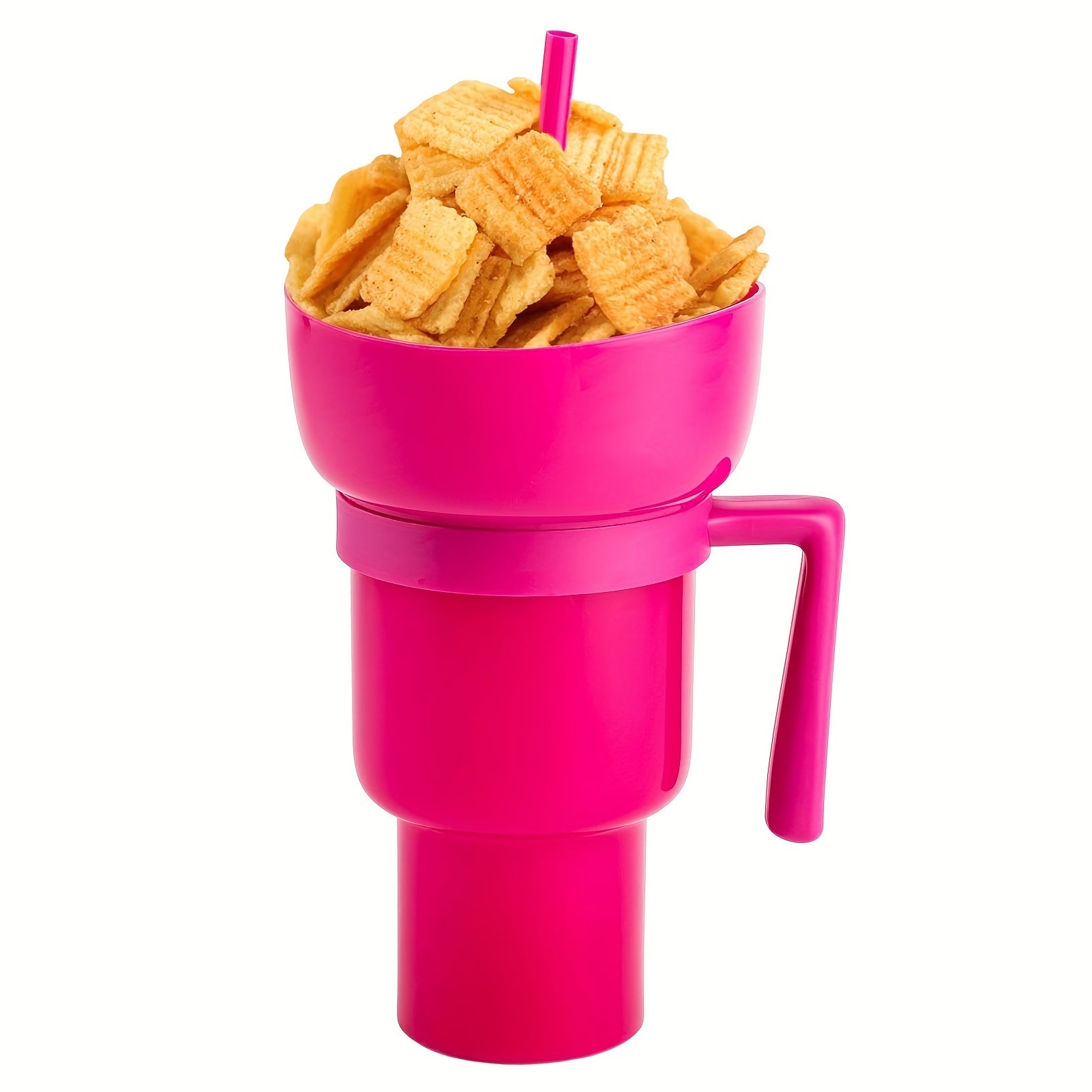 Leakproof 2 in 1 Beverage Cup and Snack Bowl for Home, Theater, and Travel