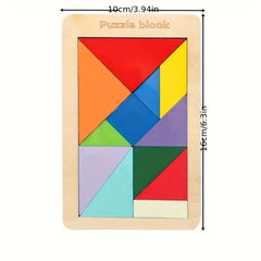 Wooden Magnetic Colorful Square Blocks Building Blocks