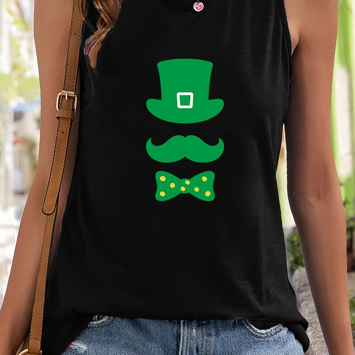 St Patrick's Sleeveless Sports Vest Round Neck Casual Top