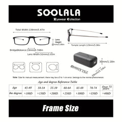 SOOLALA Light Blocking Reading Glasses with Hard Case