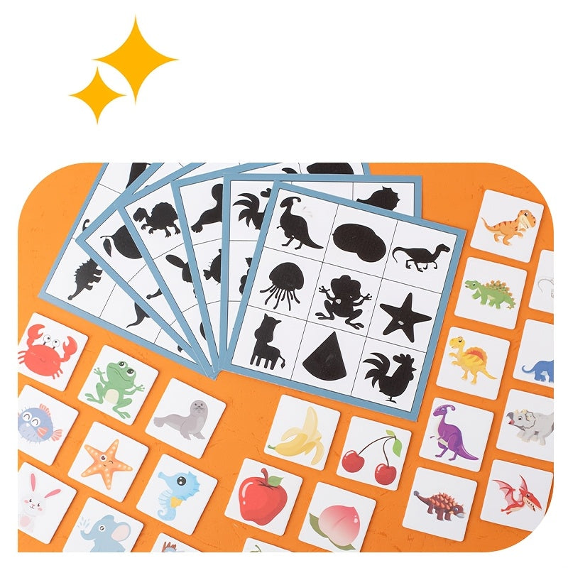 Wooden Shadow Matching Game Puzzle Toy Cognitive Development