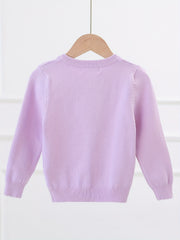 Girls' Sweet Bowknot Knit Cardigan for Spring and Fall