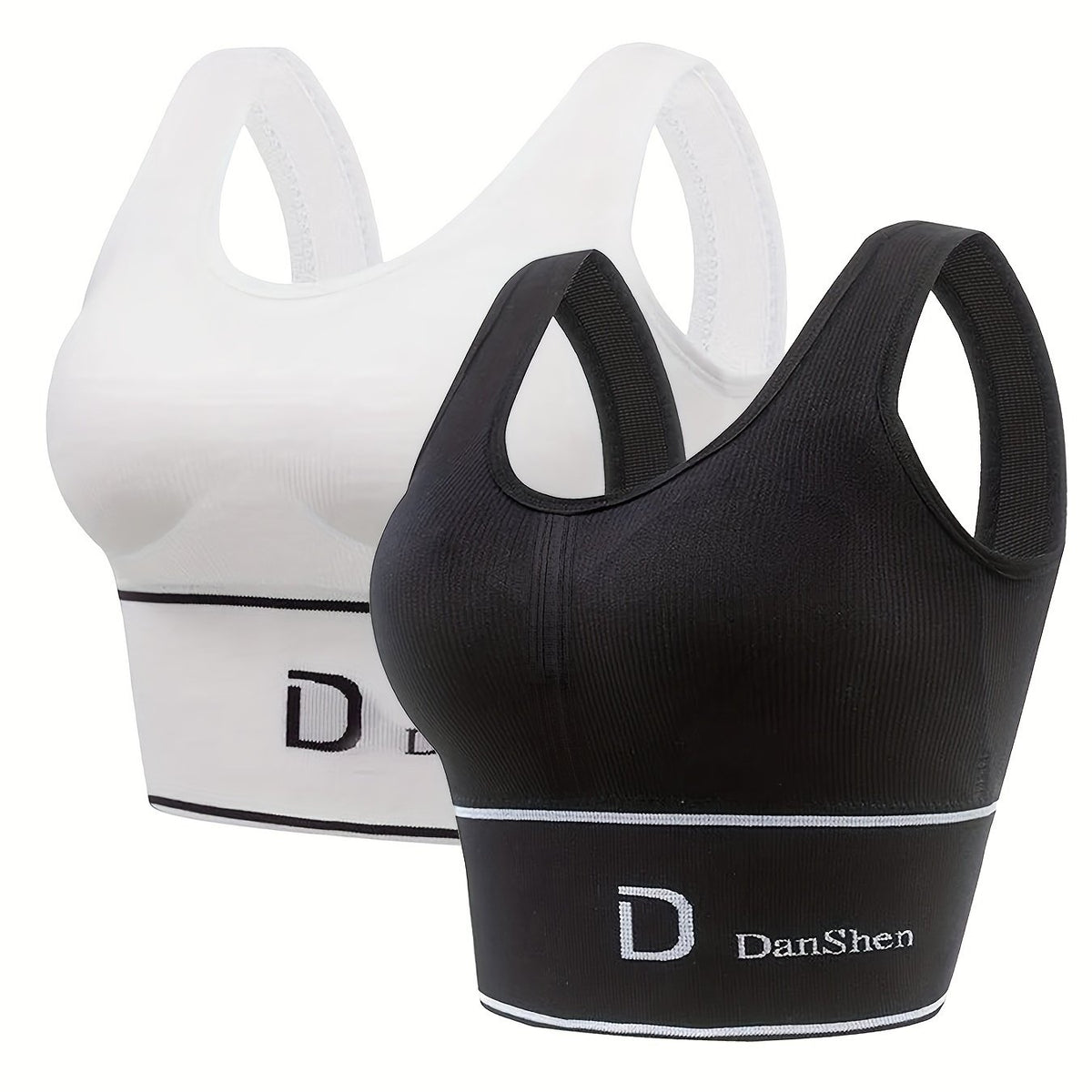 2 Pack Plus Size Sports Bra Women's Plus High Stretch