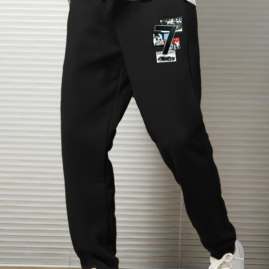 Men's Loose Sweatpants With 7 Print