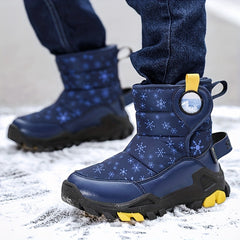 Kids Graphic Print Non Slip Snow Boots