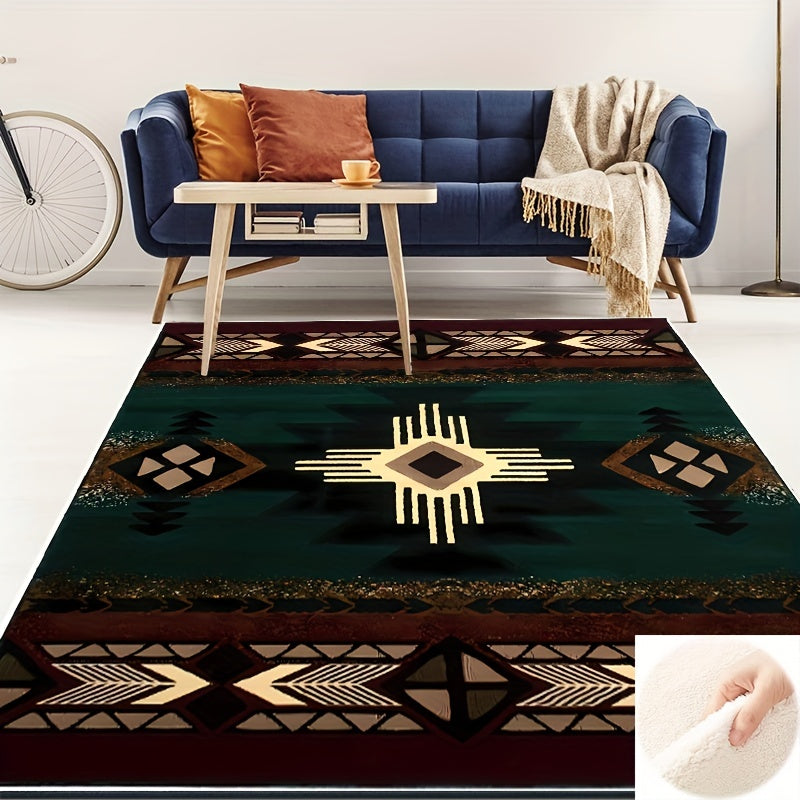 Dark Green Large Carpet Soft Area Rug Machine Washable
