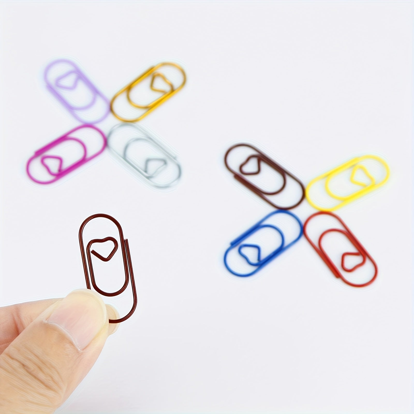 50pcs Mini Love Paper Clip for Office School Occasion