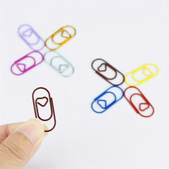 50pcs Mini Love Paper Clip for Office School Occasion