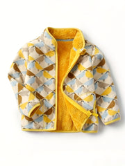 Kids Dino Print Fleece Jacket