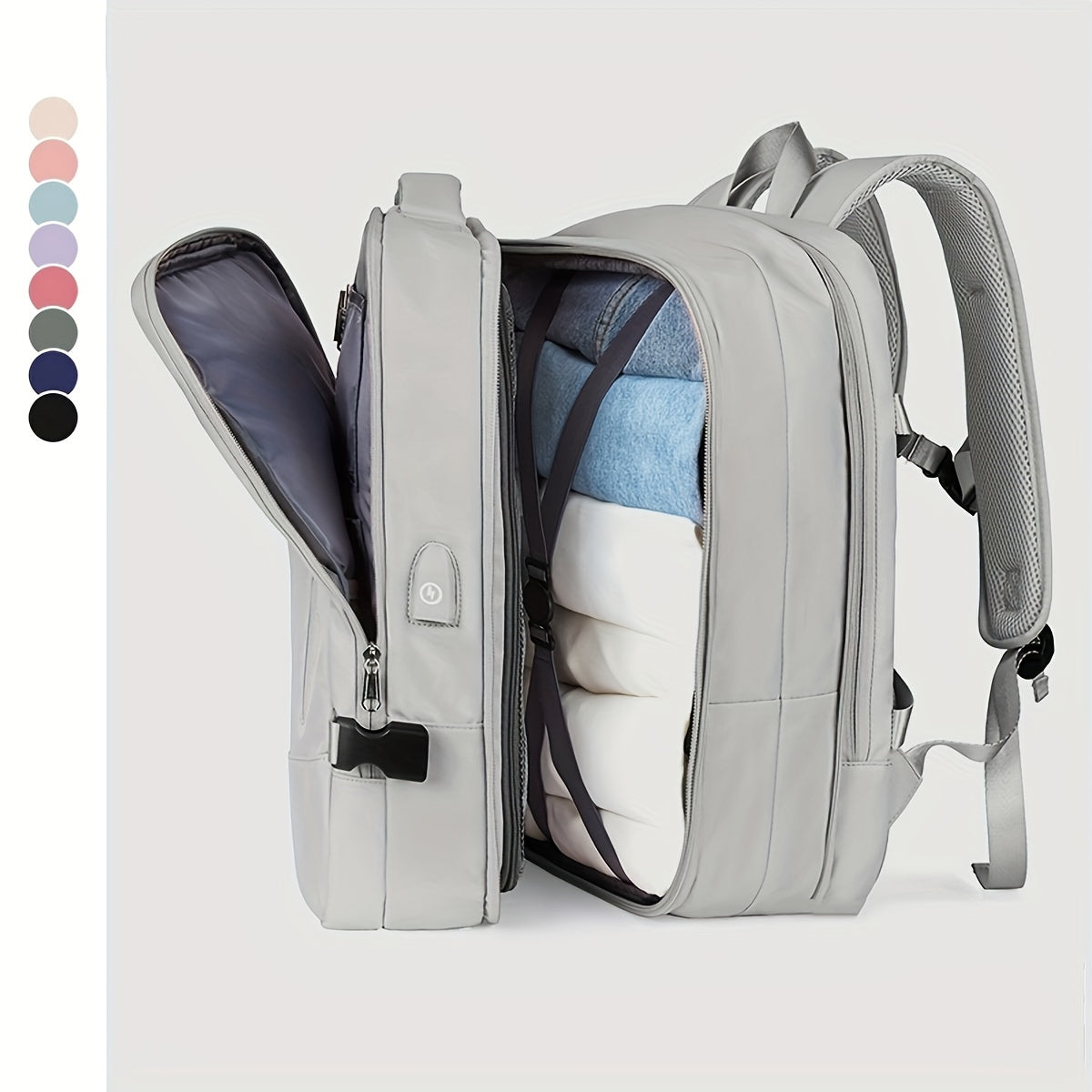 Large Capacity Solid Backpack for Students