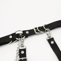 PU Leather Harness Belt Punk Thigh Leg Garter Steampunk Waistband Women