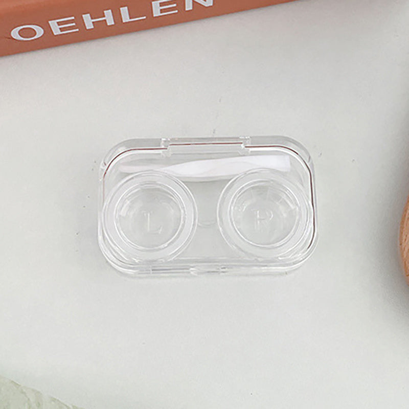 Clear Plastic Mini Lens Case for Contact Lenses
