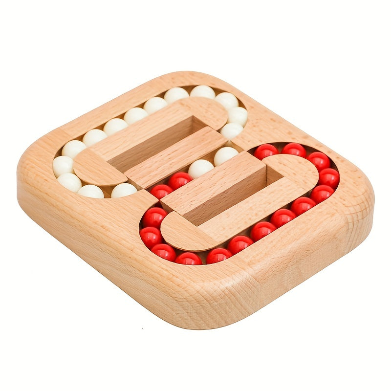 Wooden Flat Roller Ball Kongming Lock Educational Toy