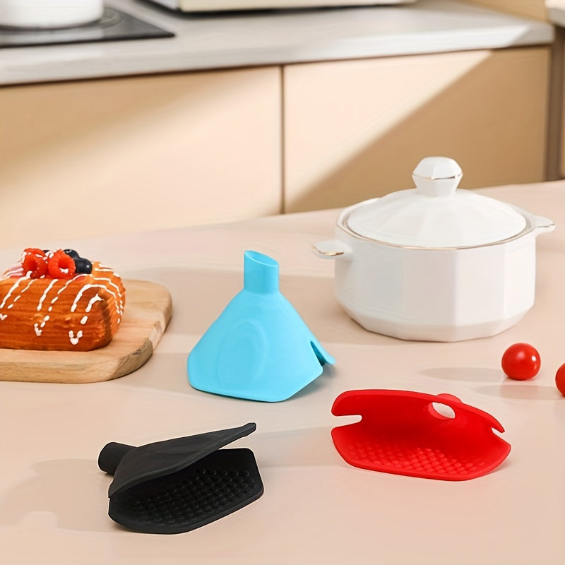 2pcs Silicone Funnel Oven Mitts Kitchen Accessories