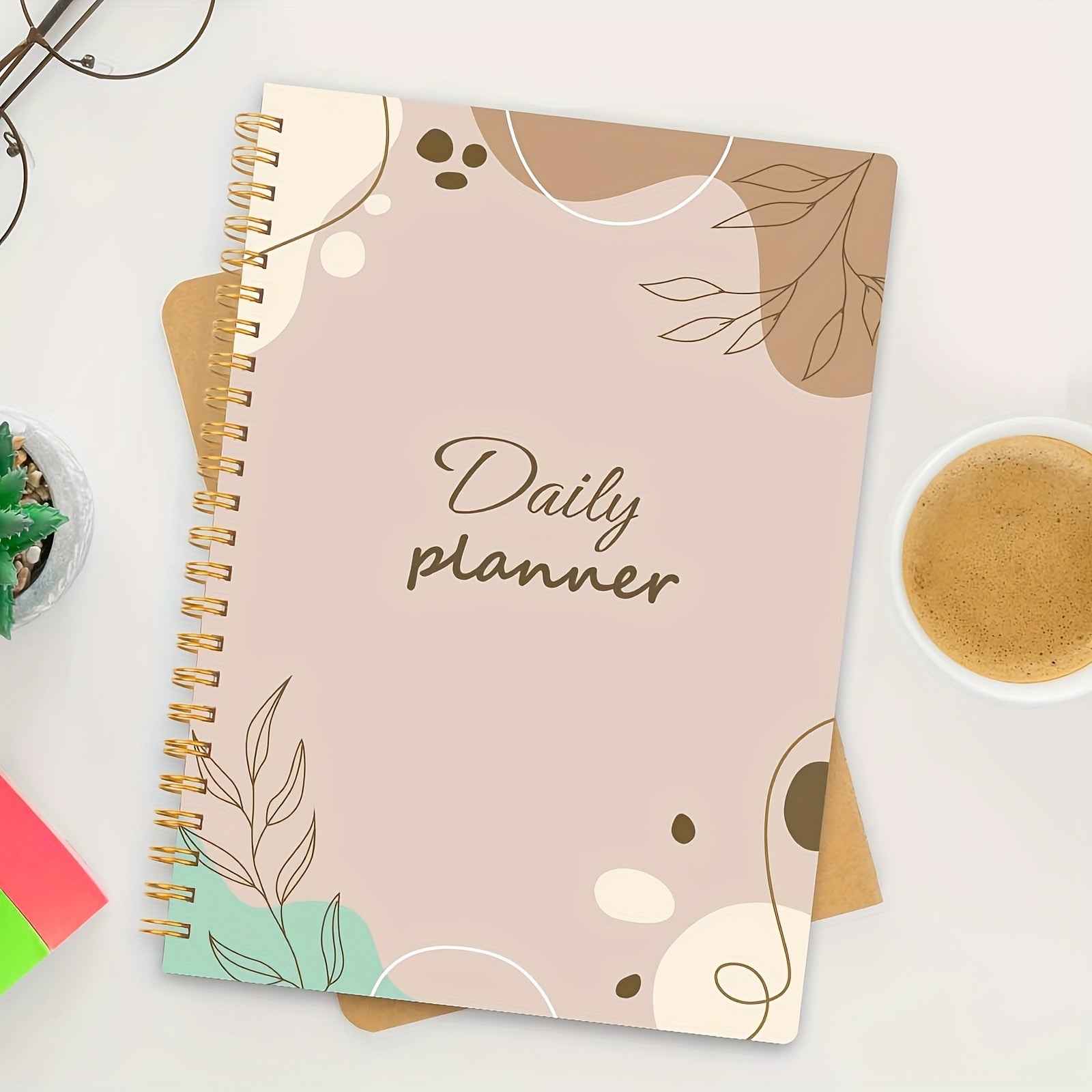 BUBU Daily Planner Undated Hourly Schedule Notebook With To Do List