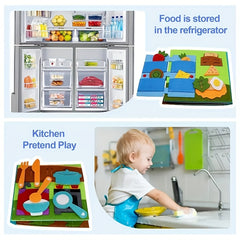 Kids Busy Board Toy Set Felt Educational House