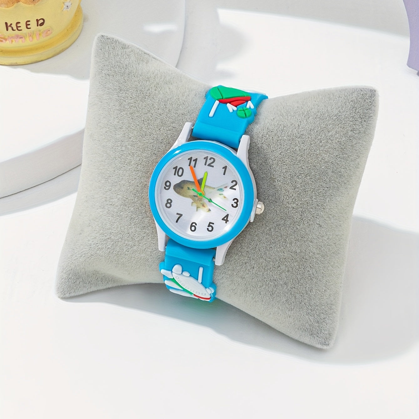 Kids Cartoon Print Round Dial Quartz Watch For Gift