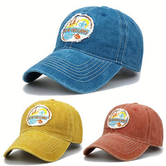 Embroidery Baseball Cap Cartoon Washed Distressed Dad Hat