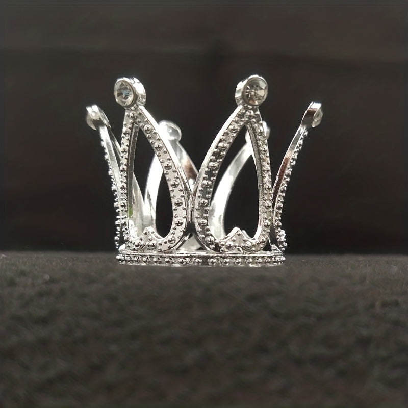 Mini Crown Cake Topper Tiara for Baby Shower Birthday Wedding Party