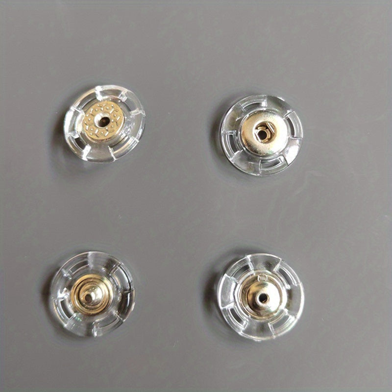 20 Pairs Transparent Invisible Plastic Buttons for Jackets Sweaters Shirts