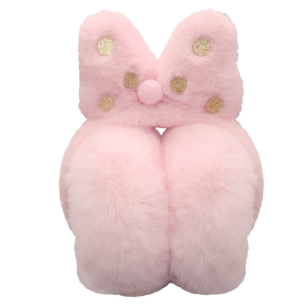 Women's Bow Decoration Ear Muffs, Plush Warm Earmuffs in 5 Colors