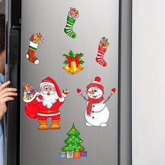 Christmas Garage Door Stickers Cartoon Car Body Magnetic Suction Decor