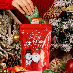 10pcs Christmas Pearl Candy Gift Bags Party Decoration Bags
