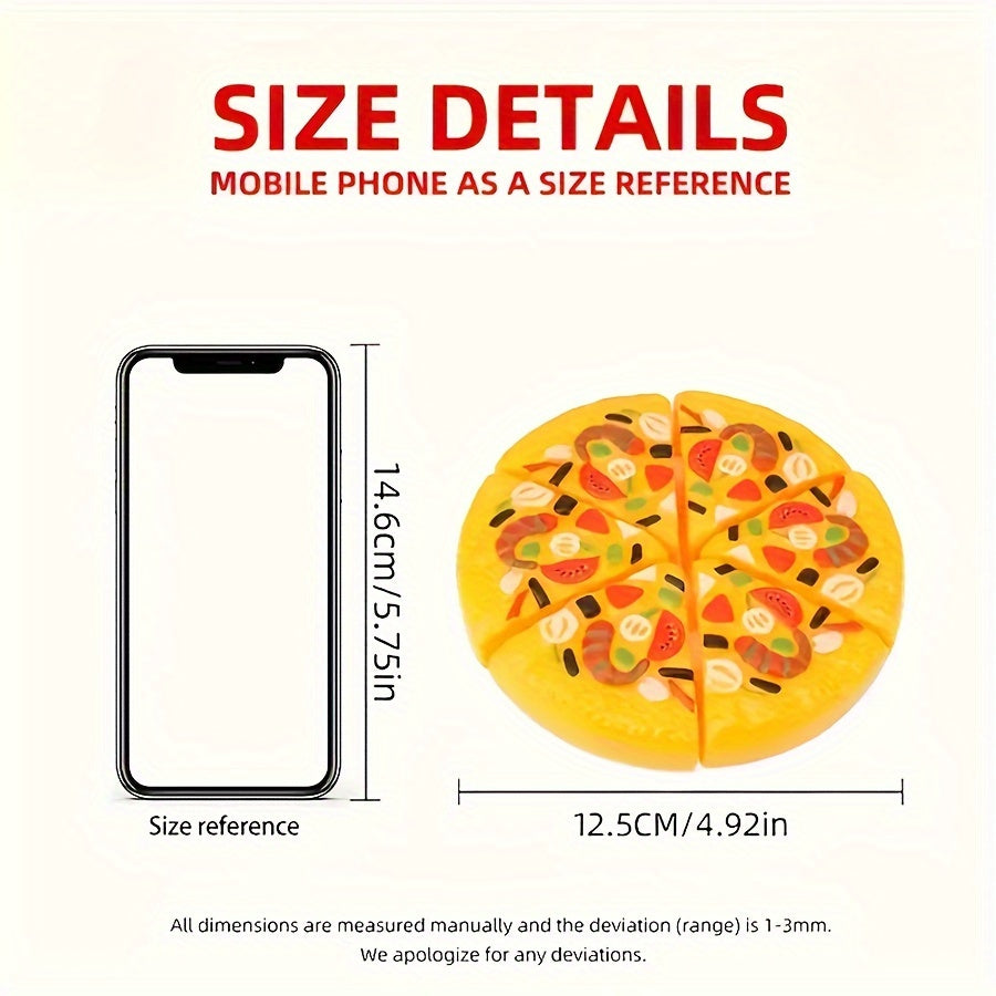 Colorful Pizza Kitchen Set with Fruits, Vegetables, Utensils