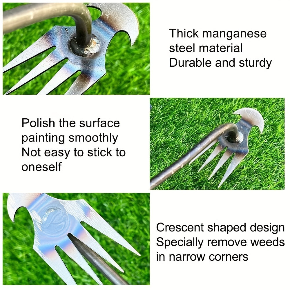 2pcs Manganese Steel Weed Puller Dual Purpose Weeder