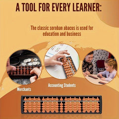 15 Bar Abacus with 5 Small Beads - Basic Math Skills Training