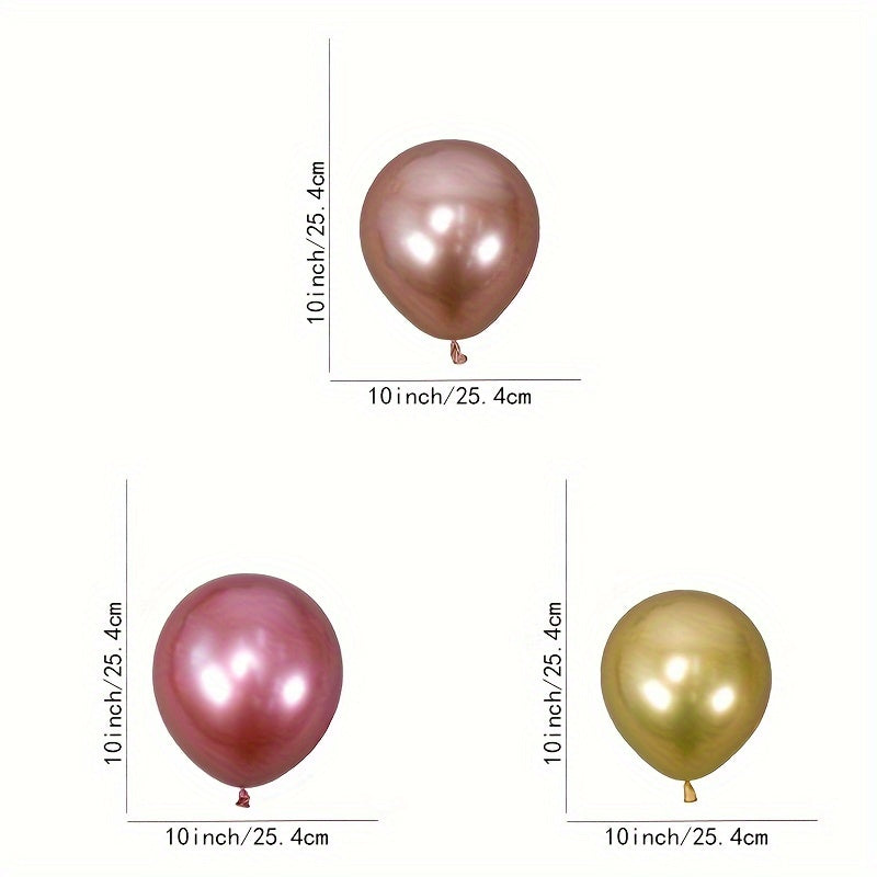 20pcs Thick Metal Latex Balloons for Parties and Decor