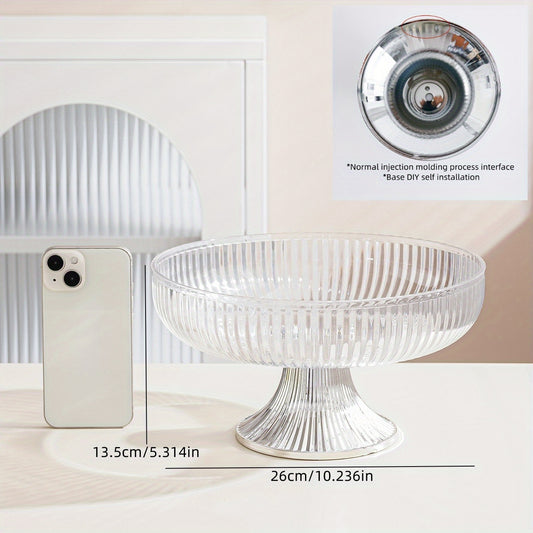Transparent Fruit Bowl Serving Tray for Home Decor Wedding
