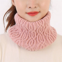 Thin Reversible Knit Scarf Ribbed Mini Snood Neck Warmer