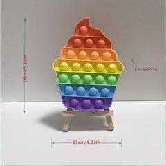 Colorful Silicone Bubble Popper Fun Toy for Stress Relief