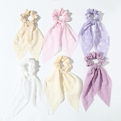 6pcs Girls Floral Hair Tie Hair Band Princess Hair Accessories