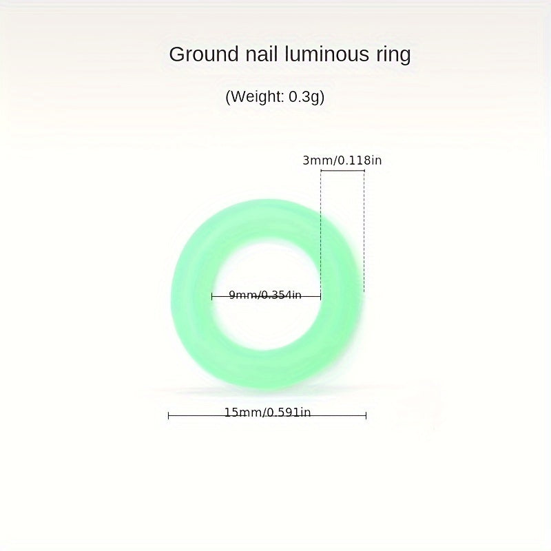 Luminous Tent Nail Silicone Safety Mark Ring for Camping Stakes