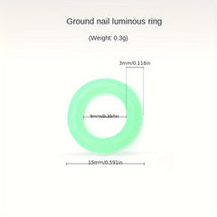 Luminous Tent Nail Silicone Safety Mark Ring for Camping Stakes