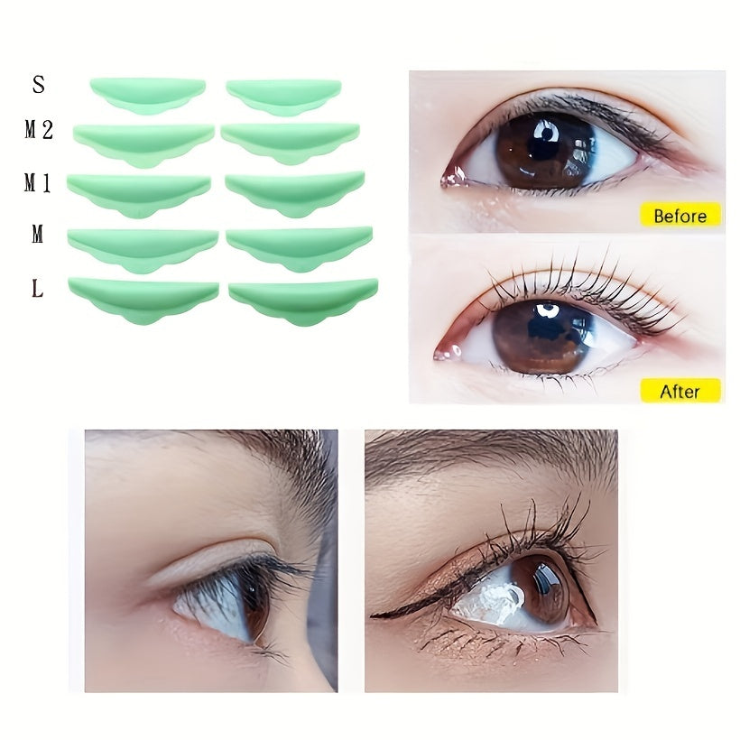 5 Pairs Silicone Eyelash Perm Pads Lash Lift Pads Rods