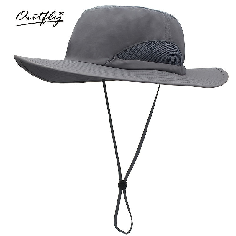 Men's Fisherman Hat Adjustable Wide Brim Sunshade Outdoor Hat