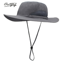 Men's Fisherman Hat Adjustable Wide Brim Sunshade Outdoor Hat