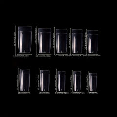 French Nail Tips 500 Pcs Half Cover False Nails