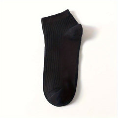 Men's Solid Liner Anklets Socks Breathable Soft Sweat Absorbent