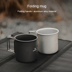 300ml Camping Cup Foldable Handle Ultra light Water Cup