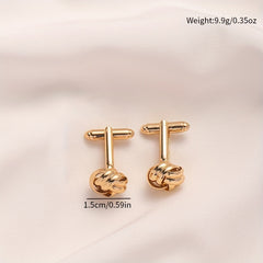 Fried Dough Twists Cufflinks Sleeve Nails Hollow Out Fashionable Men's Cufflinks